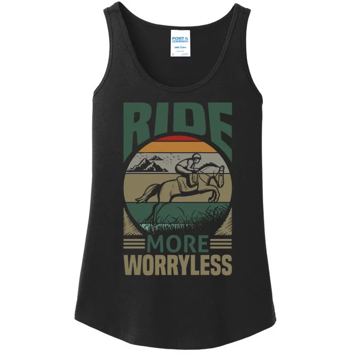 Ride More Worry Less Ladies Essential Tank