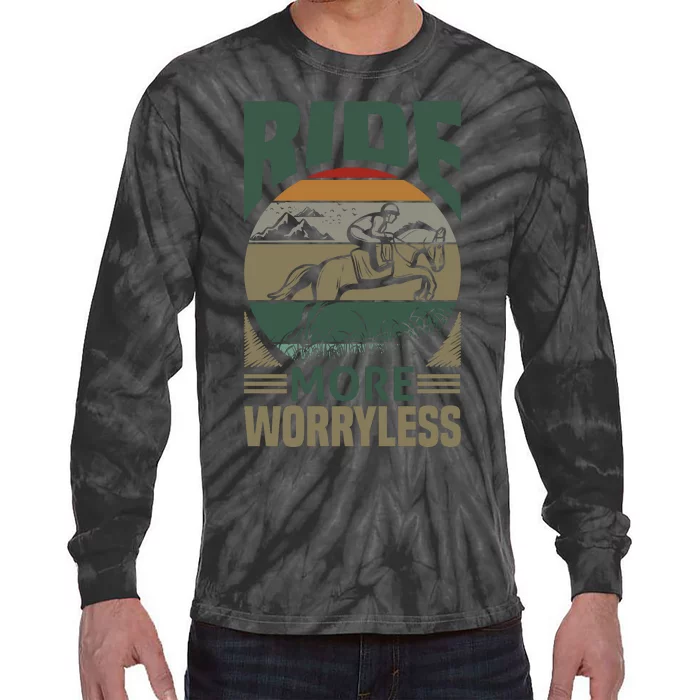 Ride More Worry Less Tie-Dye Long Sleeve Shirt