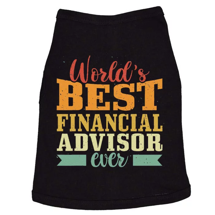 Retro Motif Worlds Best Financial Advisor Doggie Tank