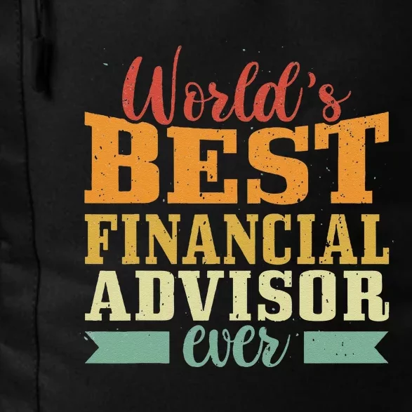 Retro Motif Worlds Best Financial Advisor Daily Commute Backpack