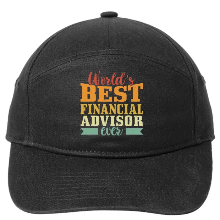 Retro Motif Worlds Best Financial Advisor 7-Panel Snapback Hat