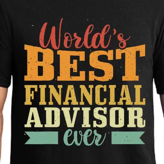 Retro Motif Worlds Best Financial Advisor Pajama Set