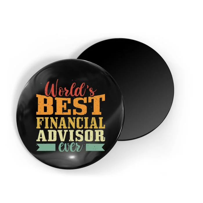 Retro Motif Worlds Best Financial Advisor Magnet