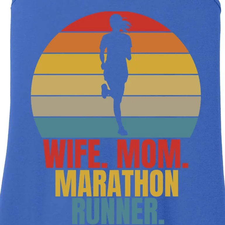 Running Marathoner Wife Mom Marathon Runner Gift Ladies Essential Tank