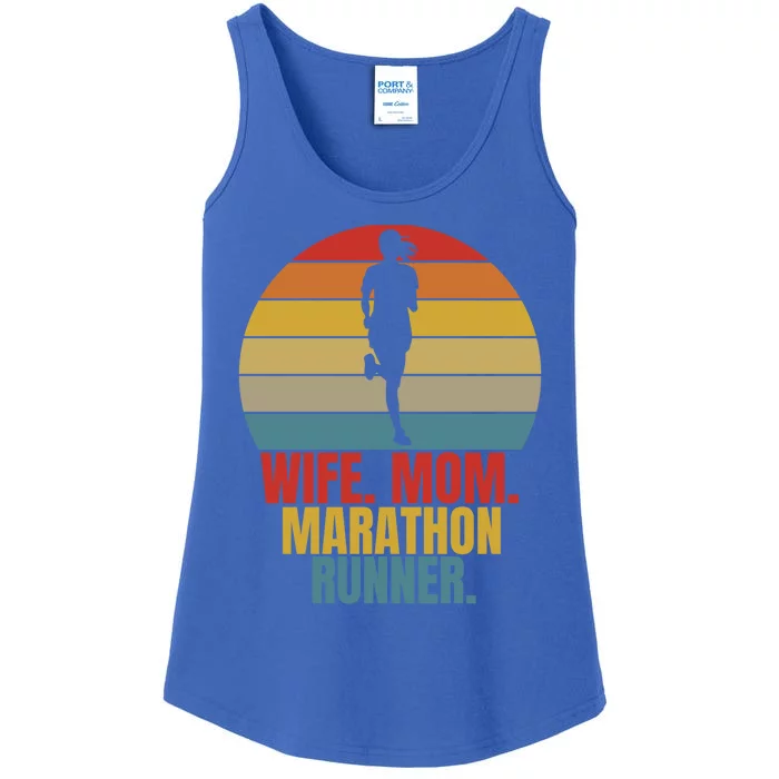 Running Marathoner Wife Mom Marathon Runner Gift Ladies Essential Tank