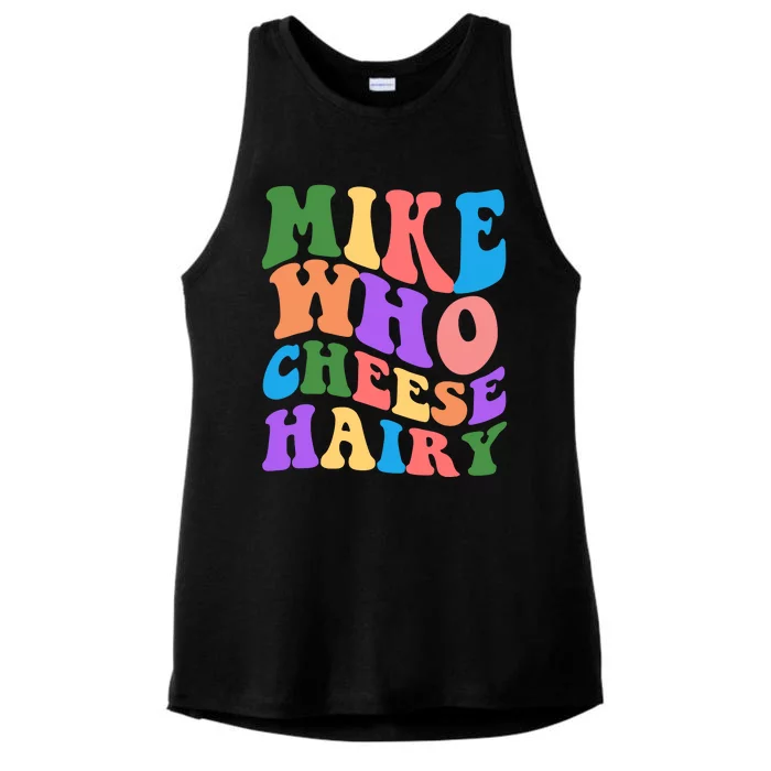 Retro Mike Who Cheese Hairy Ladies Tri-Blend Wicking Tank