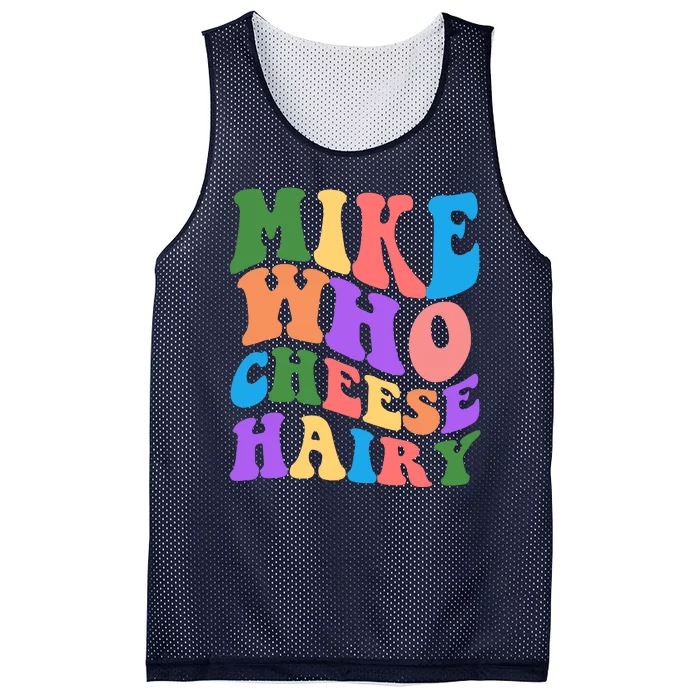 Retro Mike Who Cheese Hairy Mesh Reversible Basketball Jersey Tank