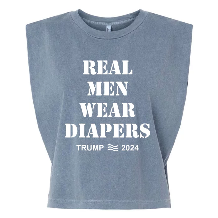 Real Man Wear Diapers Trump 2024 Garment-Dyed Women's Muscle Tee