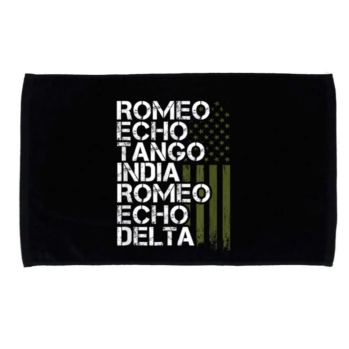 RETIRED Military  Wo Phonetic Alphabet Retirement Microfiber Hand Towel