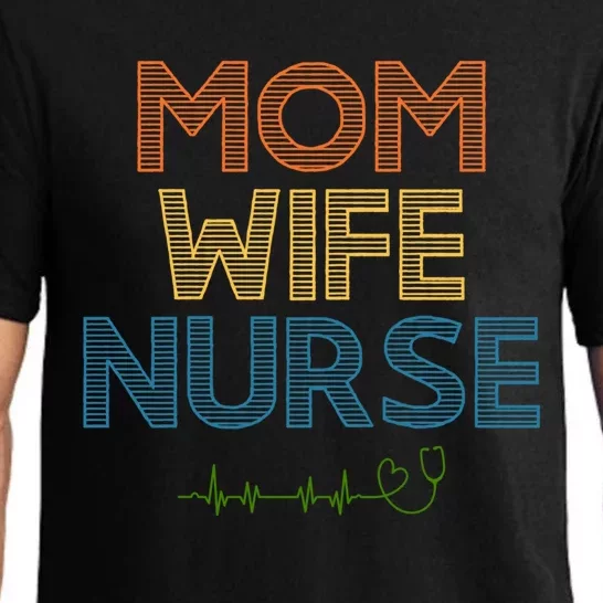 Retro Mom Wife Nurse Meaningful Gift Wife Nurse Mom Cool Gift Pajama Set