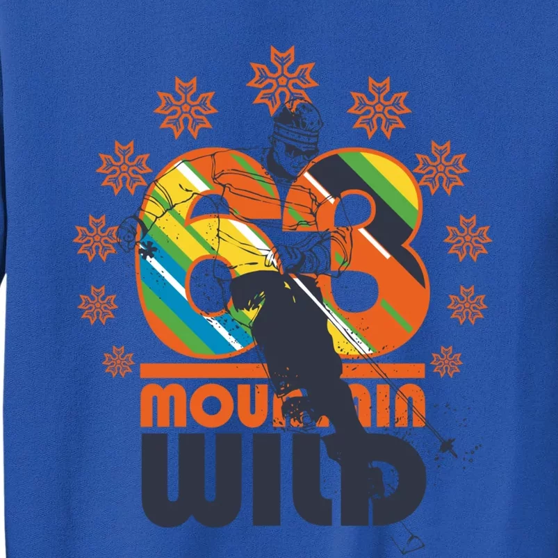 Retro Mountain Wild Skiing Ski Gift Sweatshirt