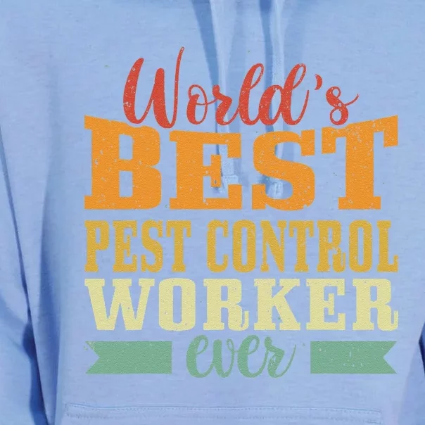 Retro Motif Worlds Best Pest Control Worker Unisex Surf Hoodie