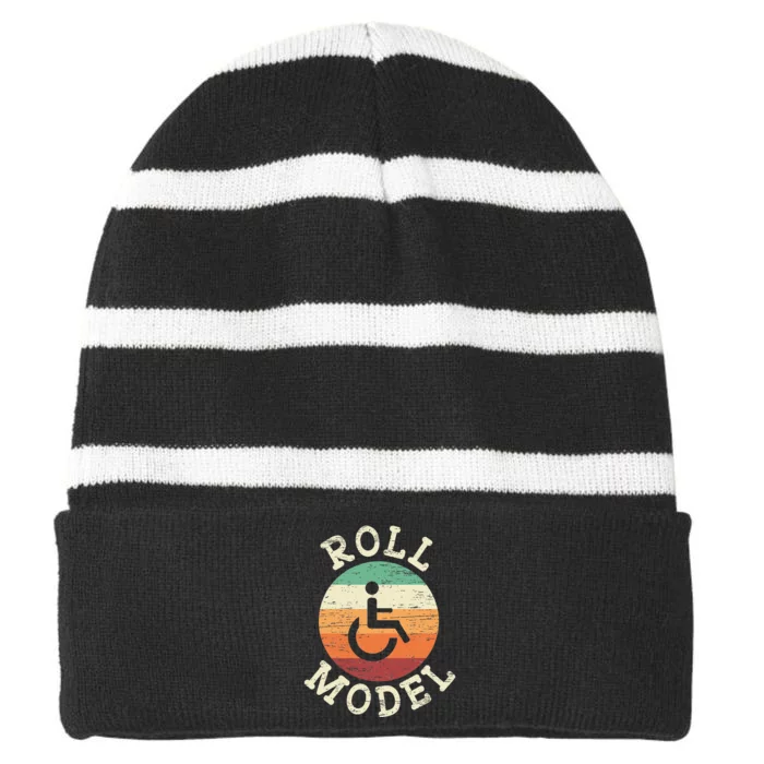 Role Model Wheelchair User Handicap Ampu PWD Disabled Striped Beanie with Solid Band