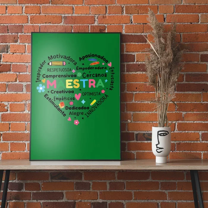 Retro Maestra WordTeach Love Poster