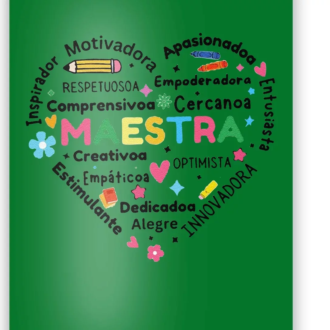 Retro Maestra WordTeach Love Poster