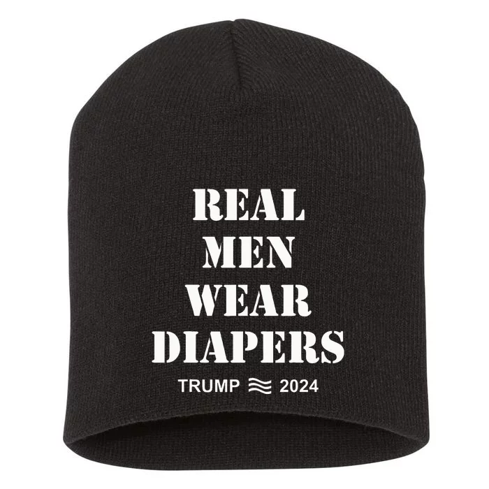 Real Me.N Wear Diapers Trump 2024 Short Acrylic Beanie