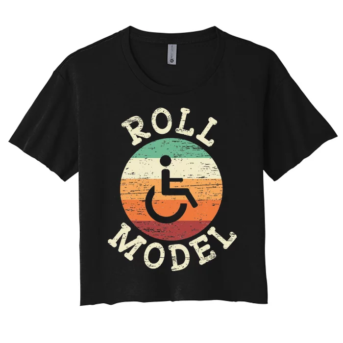 Role Model Wheelchair User Handicap Ampu PWD Disabled Women's Crop Top Tee