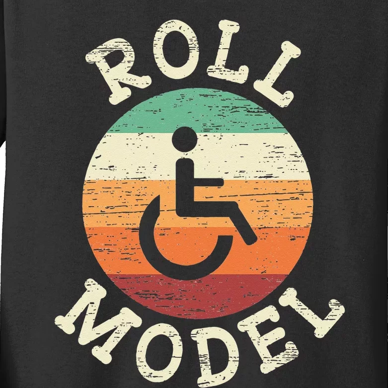 Role Model Wheelchair User Handicap Ampu PWD Disabled Kids Long Sleeve Shirt