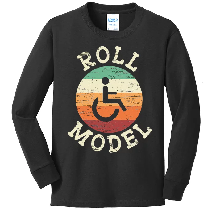 Role Model Wheelchair User Handicap Ampu PWD Disabled Kids Long Sleeve Shirt