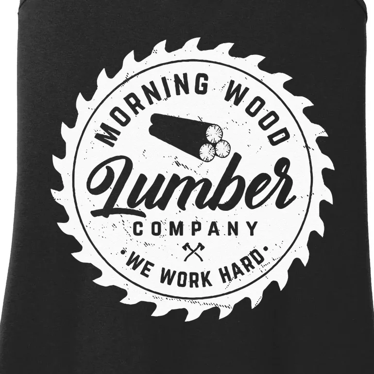 Retro Morning Wood Lumber Company Camping Woodman Ladies Essential Tank