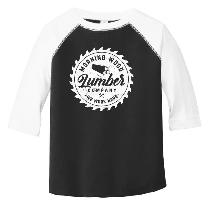 Retro Morning Wood Lumber Company Camping Woodman Toddler Fine Jersey T-Shirt