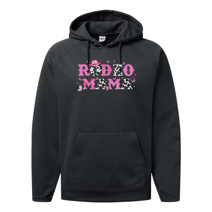 Rodeo Mama Western Cowgirl Rodeo Party Bday Girl Party Performance Fleece Hoodie