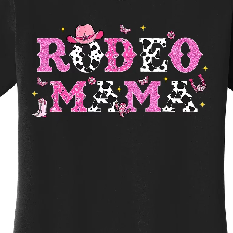 Rodeo Mama Western Cowgirl Rodeo Party Bday Girl Party Women's T-Shirt