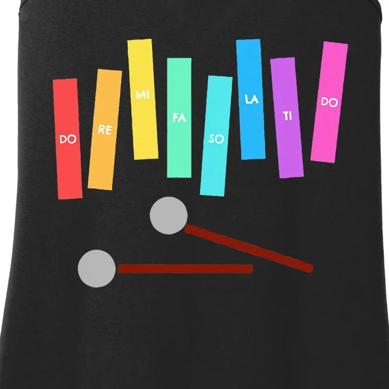 Rainbow Music Xylophone Ladies Essential Tank