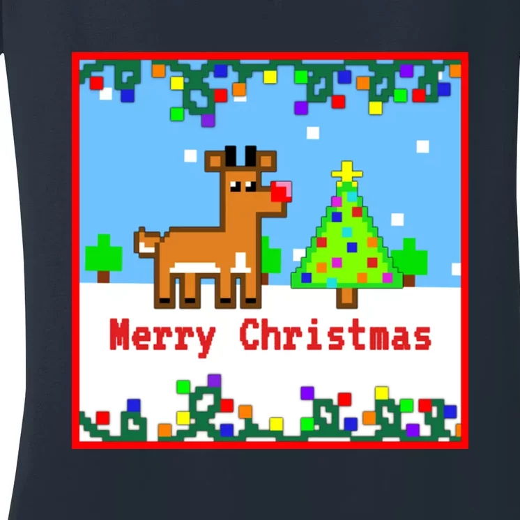 Rudolph Merry Xmas Women's V-Neck T-Shirt