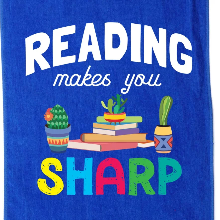 Reading Makes You Sharp Bookish Book Reader Read A Book Day Cute Gift Platinum Collection Golf Towel