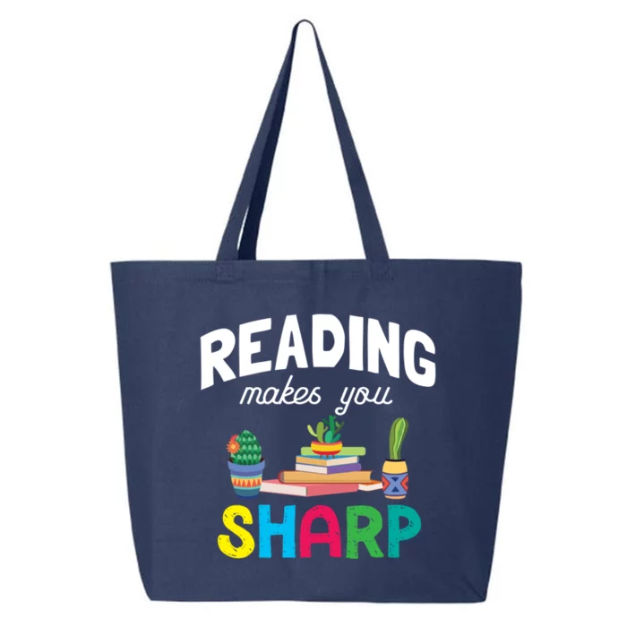 Reading Makes You Sharp Bookish Book Reader Read A Book Day Cute Gift 25L Jumbo Tote