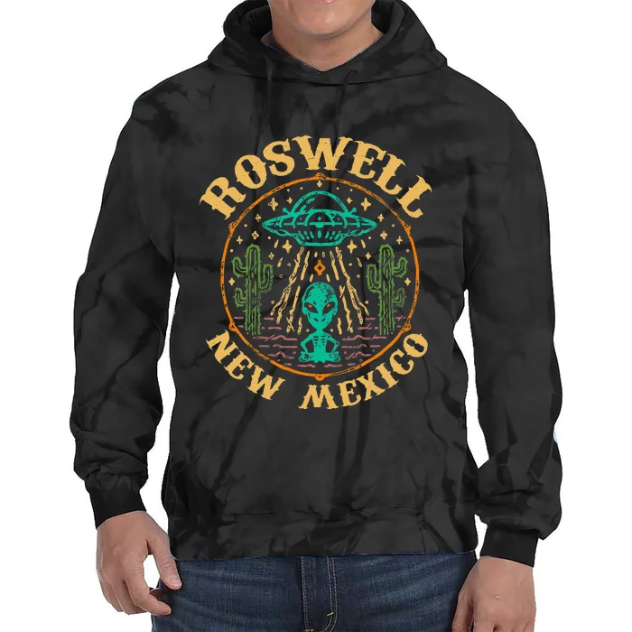 Roswell NM 1947 Funny Roswell Aviation Gifts New Mexico 51 Tie Dye Hoodie