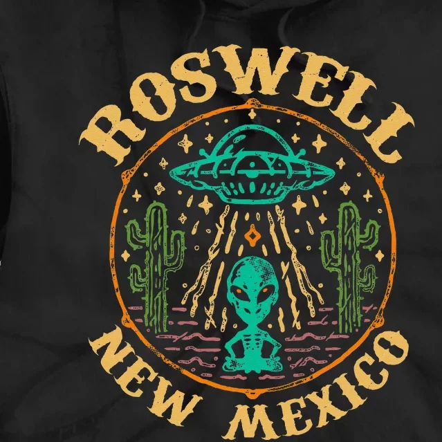 Roswell NM 1947 Funny Roswell Aviation Gifts New Mexico 51 Tie Dye Hoodie