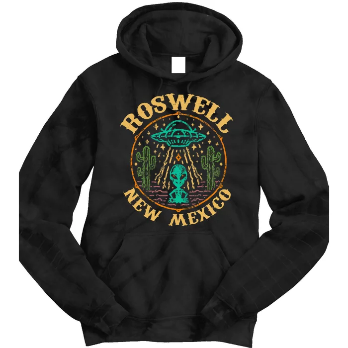 Roswell NM 1947 Funny Roswell Aviation Gifts New Mexico 51 Tie Dye Hoodie