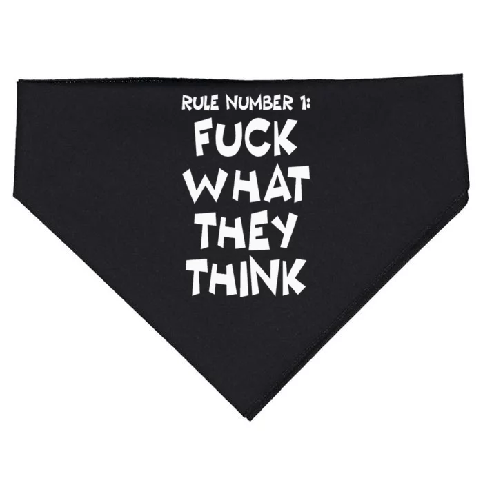 Rule Number 1 One Fuck What They Think USA-Made Doggie Bandana