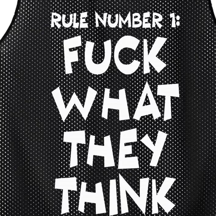 Rule Number 1 One Fuck What They Think Mesh Reversible Basketball Jersey Tank