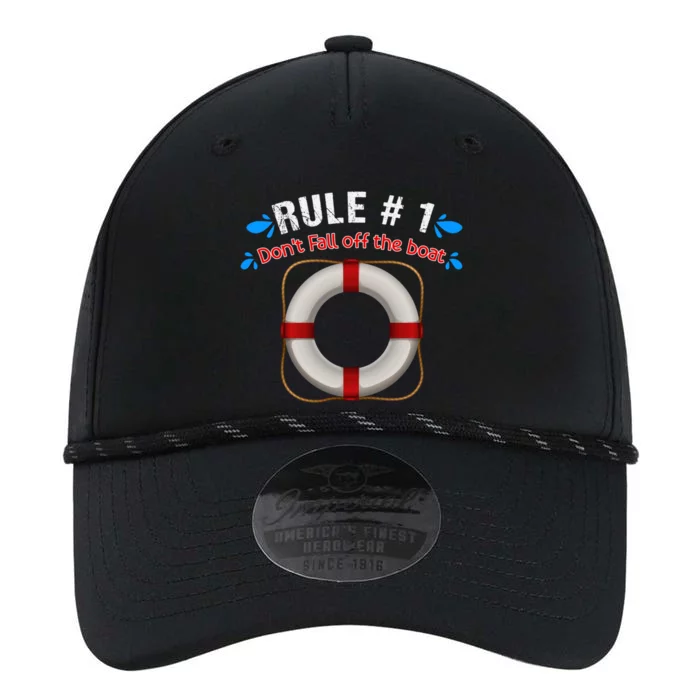 Rule Number 1 Dont Fall Off The Boat Cruise Ship Travelers Gift Performance The Dyno Cap