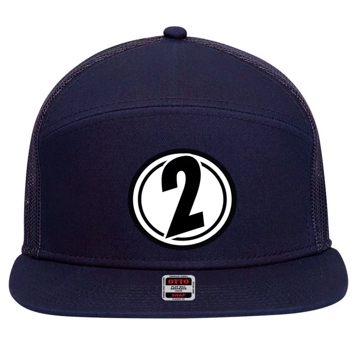 Racing Number 2 7 Panel Mesh Trucker Snapback Hat