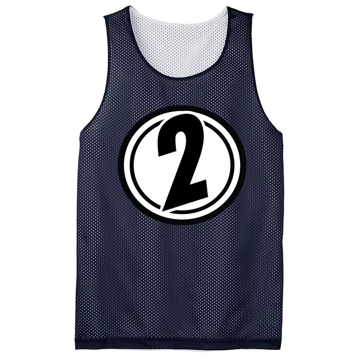 Racing Number 2 Mesh Reversible Basketball Jersey Tank