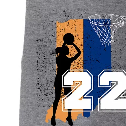 Retro No 22 Woman Basketball Grunge Jersey Doggie 3-End Fleece Hoodie