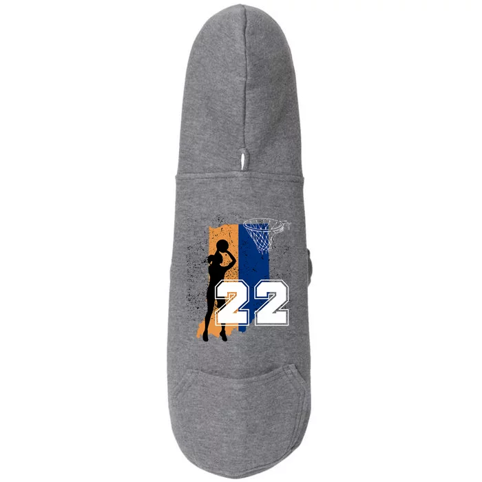 Retro No 22 Woman Basketball Grunge Jersey Doggie 3-End Fleece Hoodie