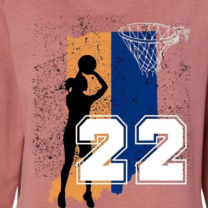 Retro No 22 Woman Basketball Grunge Jersey Womens California Wash Sweatshirt