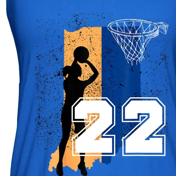 Retro No 22 Woman Basketball Grunge Jersey Ladies Essential Flowy Tank