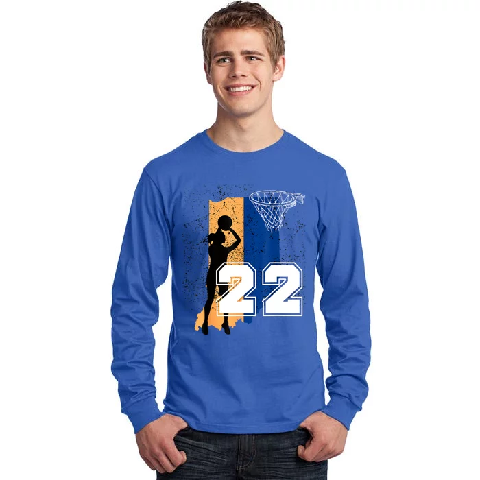 Retro No 22 Woman Basketball Grunge Jersey Tall Long Sleeve T-Shirt