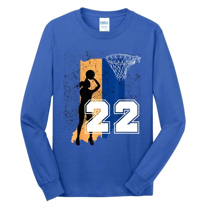 Retro No 22 Woman Basketball Grunge Jersey Tall Long Sleeve T-Shirt