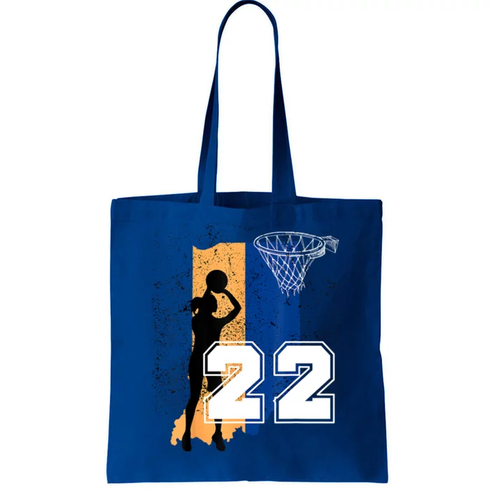 Retro No 22 Woman Basketball Grunge Jersey Tote Bag