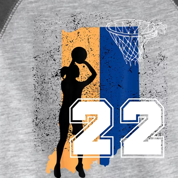 Retro No 22 Woman Basketball Grunge Jersey Toddler Fine Jersey T-Shirt