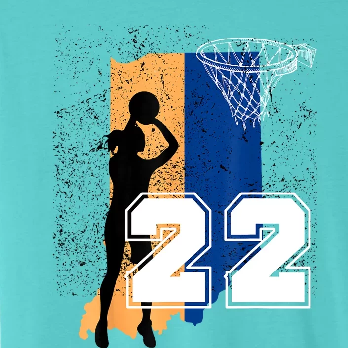 Retro No 22 Woman Basketball Grunge Jersey ChromaSoft Performance T-Shirt