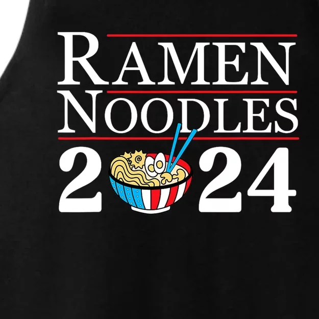 Ramen Noodles 2024 Funny Political Election Sarcastic Ladies Tri-Blend Wicking Tank