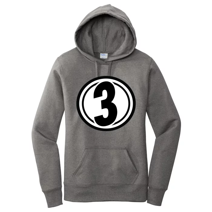 Racing Number 3 Women's Pullover Hoodie